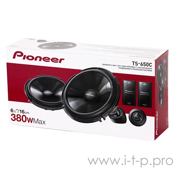 Компонентная акустика PIONEER TS-650C (2019 165 мм, компонентная акустика, 60 Вт (RMS), 380 максимальная выходная мощность, 4Ом, Indian Series.)