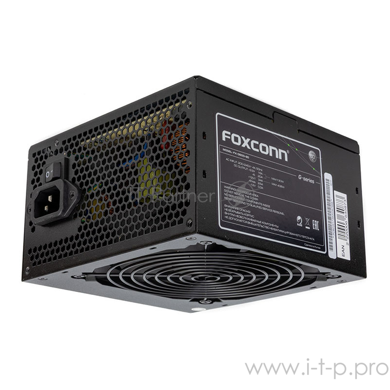 Блок питания Блок питания Foxconn 500W FX-G500-80, ATX, 120mm, 4xSATA, 1xPCI-E(6+2), APFC, 80+ OEM