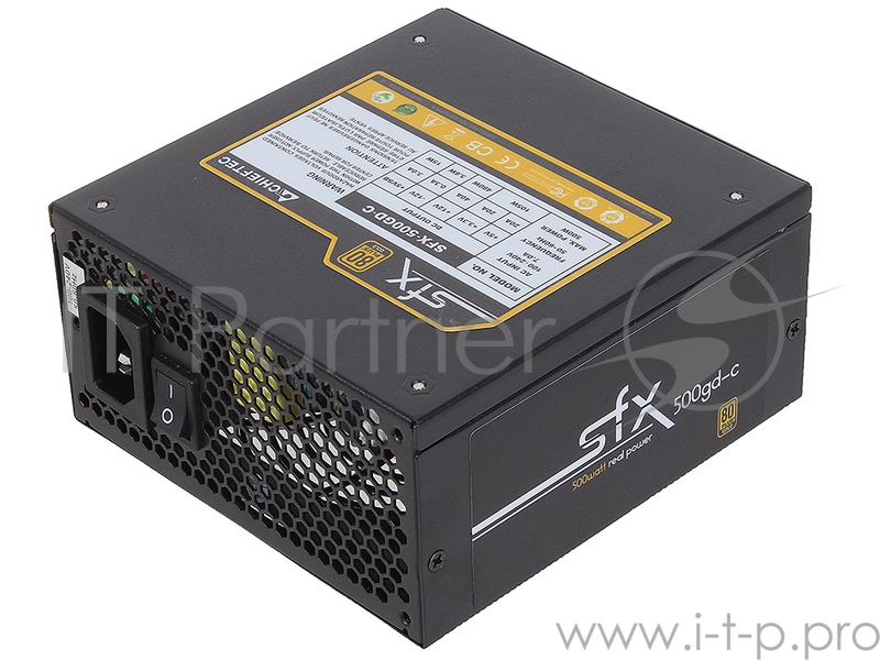 Блок питания Chieftec 500W Retail SFX-500GD-C SFX v2.3/EPS, 80+ GOLD, КПД >90%, 2x PCI-E (6+2-Pin), 4x SATA, 2x MOLEX, Fan 8cm