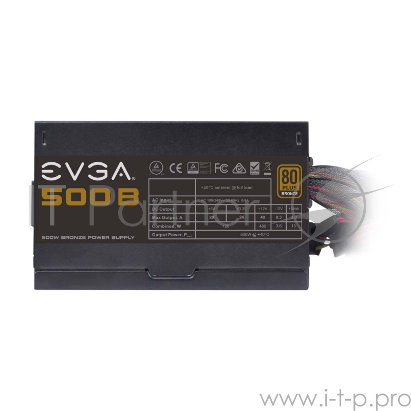 Блок питания Evga 500 B1 100-B1-0500-K2 80+ BRONZE 500W RTL{6}