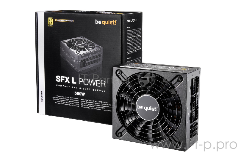Блок питания be quiet! SFX L POWER 500W / SFX12V 3.3, Active PFC, 80PLUS GOLD, 120mm fan, CM / BN238 / RTL