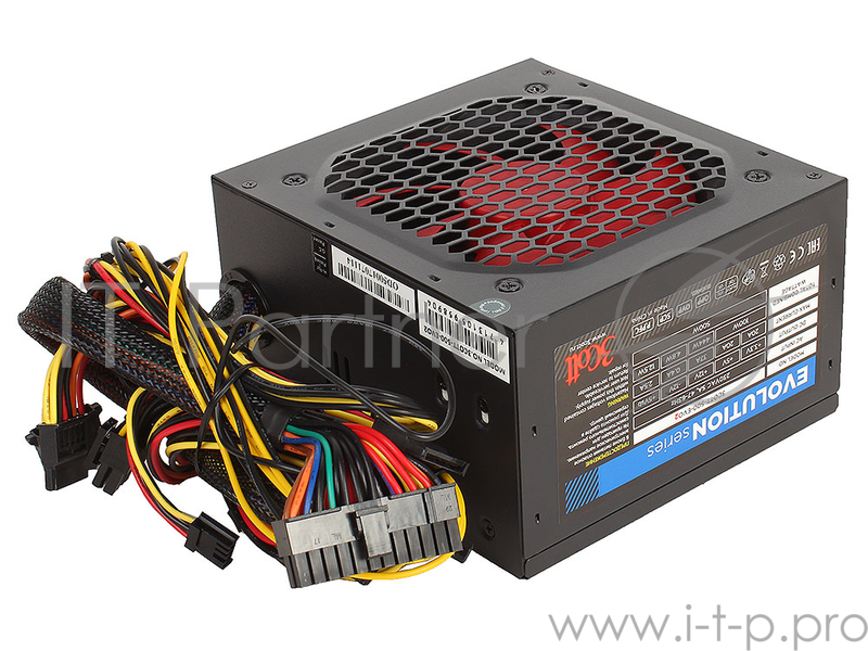Блок питания 3Cott OEM 500W 3COTT-500-EVO2 , ATX v2.3, P.PFC, OPP/OVP/SCP, 20+4P 450мм, 4+4P 550мм, 1x6P, 4 SATA, 3 MOREX, 1 FDD, 12см с функцией A