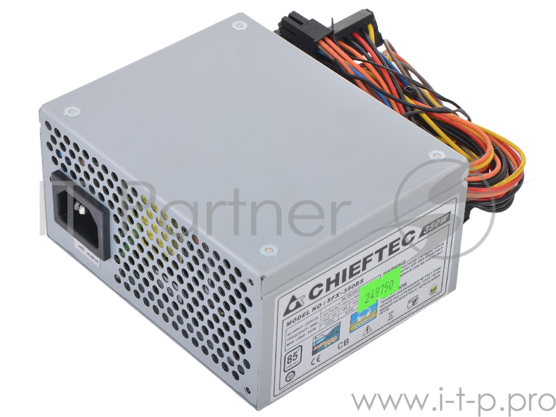 Блок питания Chieftec 350W OEM SFX-350BS SFX, v2.3, A.PFC, КПД>85%, 2x SATA, 2x MOLEX, Fan 8 cm.
