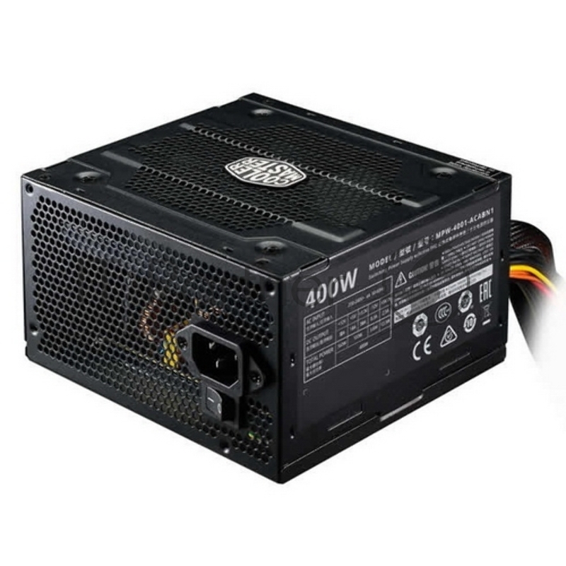 Блок питания 400 Ватт Power Supply Cooler Master Elite V3 400, 400W, ATX, 120mm, 3xSATA, 1xPCI-E(6+2), APFC