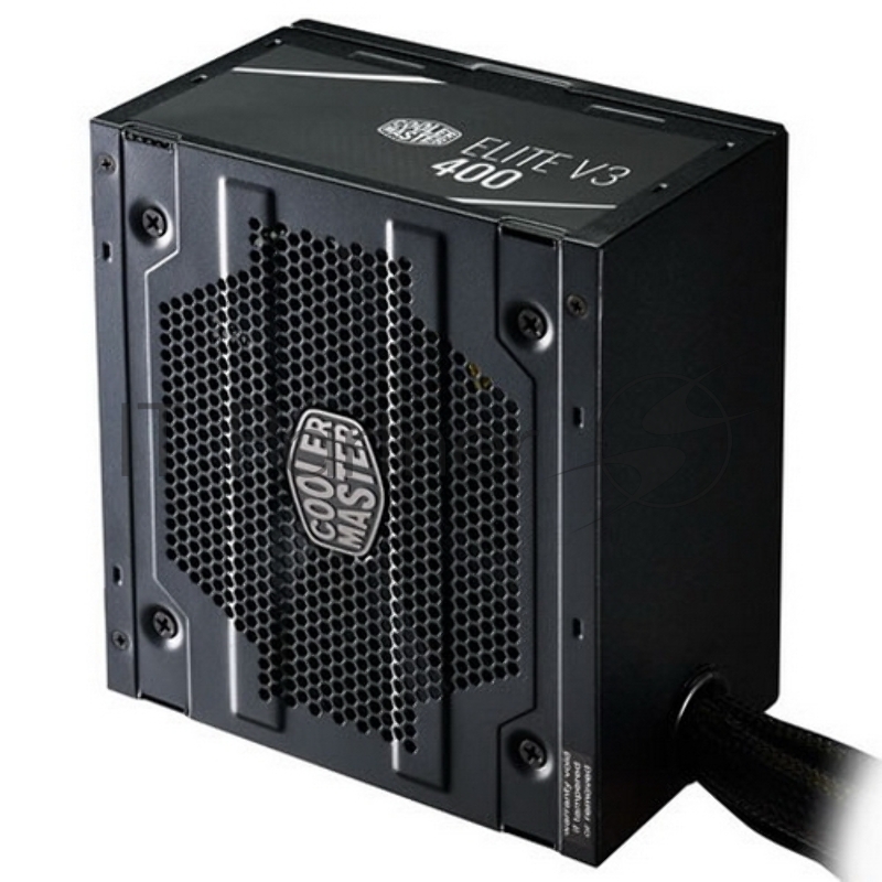 Блок питания 400 Ватт Power Supply Cooler Master Elite V3 400, 400W, ATX, 120mm, 3xSATA, 1xPCI-E(6+2), APFC
