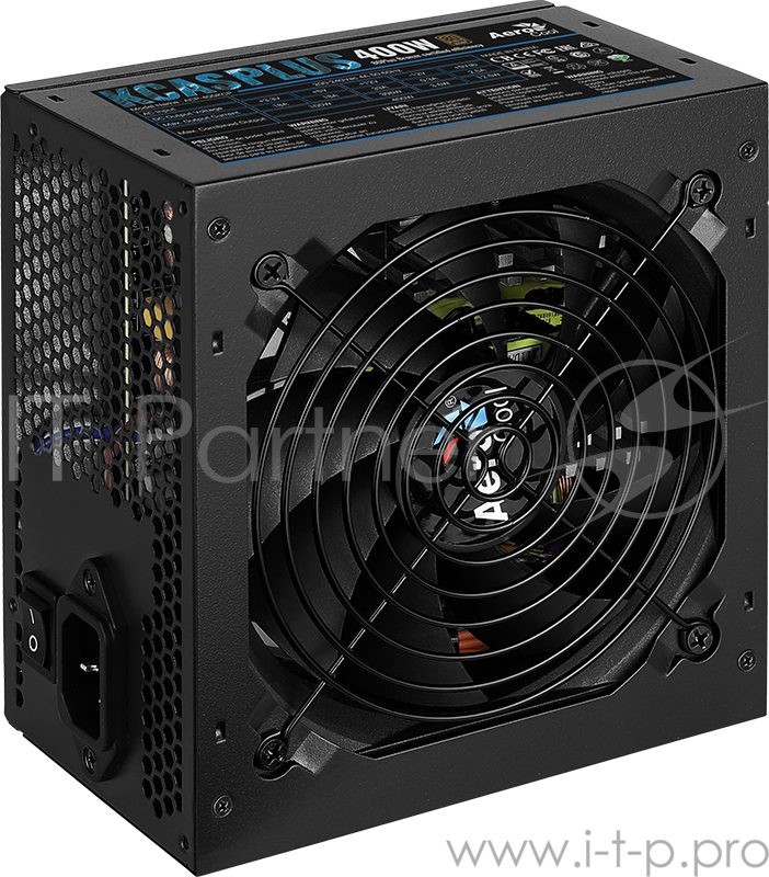 Блок питания Aerocool 400W Retail KCAS PLUS 400W ATX12V Ver.2.4, 80+ Bronze, fan 12cm, 550mm cable, 20+4P, 4+4P, PCIe 6+2P x2, PATA x4, SATA x6