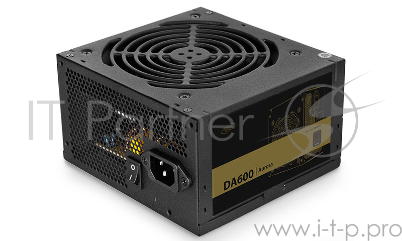 Блок питания Deepcool Aurora DA600 Retail , ATX v.2.31, 80+ Bronze, 600W, A.PFC, 4x PCI-E (6+2pin), 5x SATA, 3x MOLEX, EPS (4+4 Pin), 12cm PWM Fan.
