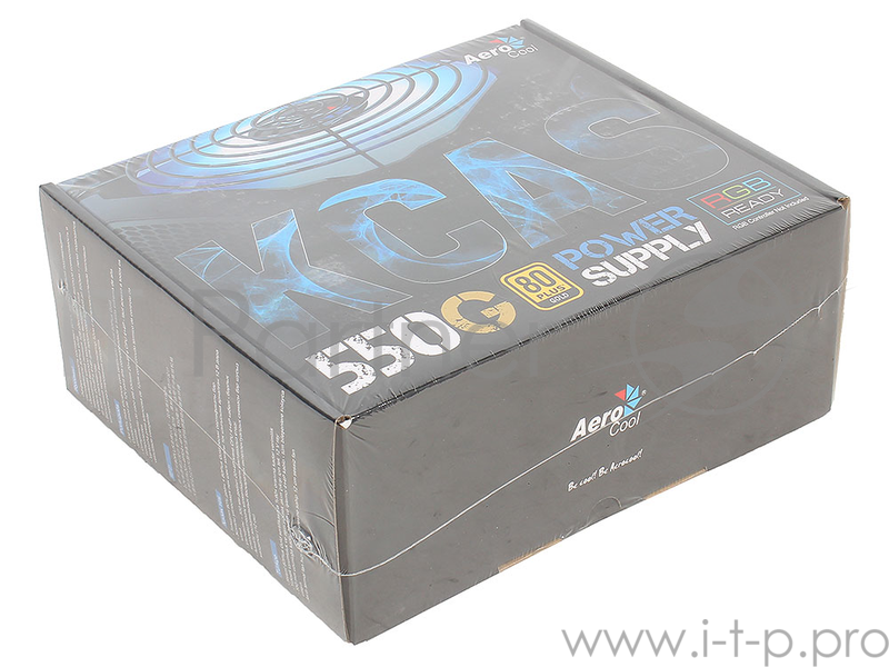 Блок питания Aerocool KCAS-550G RGB (ATX 2.4, 550W, Active PFC, 120mm fan, 80 PLUS GOLD) Box