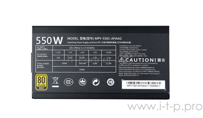 MWE Gold, Fully Modular 550W MPY-5501-AFAAG , RTL {5}