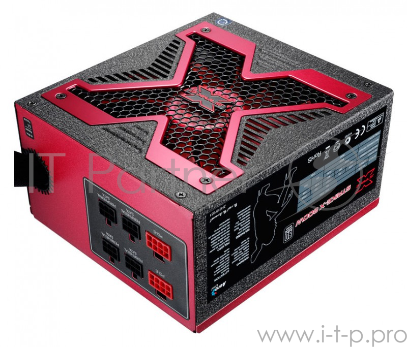 Блок питания Aerocool ATX 800W Strike-X 800 80+ silver (24+8+4+4pin) APFC 140mm fan 8xSATA Cab Manag RTL