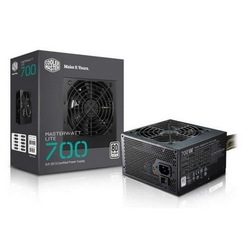 Блок питания 700 Ватт Power Supply Cooler Master MasterWatt Lite, 700W, ATX, 120mm, 6xSATA, 4xPCI-E(6+2), APFC, 80+