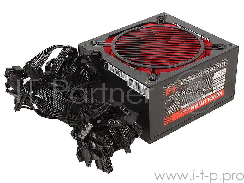 Блок питания 3Cott Retail 650W 3COTT-650-REVO2 , ATX v2.3, A.PFC, КПД >85%, 20+4P 550мм, 4+4P 550мм, 4x 6+2P, 6x SATA, 4x MOREX, 1x FDD, 14см с функци