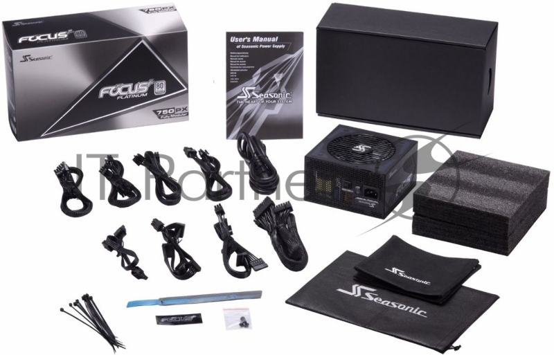 Блок питания Seasonic ATX 750W FOCUS Plus SSR-750PX 80+ platinum (24+4+4pin) APFC 120mm fan 8xSATA Cab Manag RTL