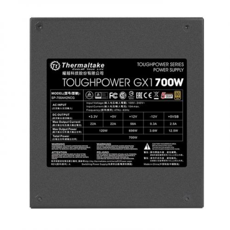 Блок питания Thermaltake Toughpower GX1 (PS-TPD-0700NNFAGE-1), 700W, APFC, 80+ Gold, non-modular