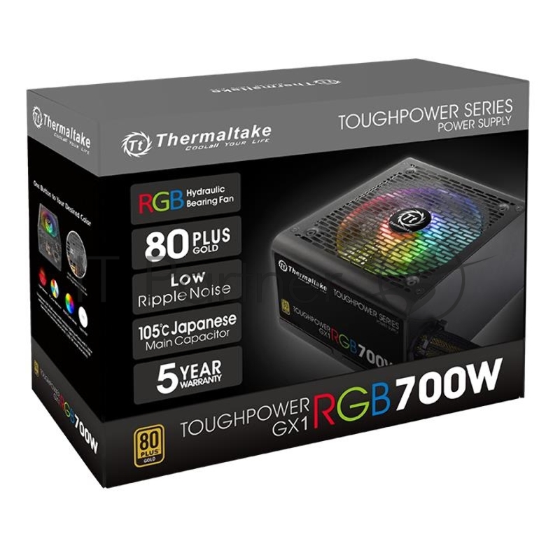 Блок питания Thermaltake Toughpower GX1 RGB 700W (PS-TPD-0700NHFAGE-1) v.2.4,A.PFS,80 Plus Gold,Fan 12 cm,Retail