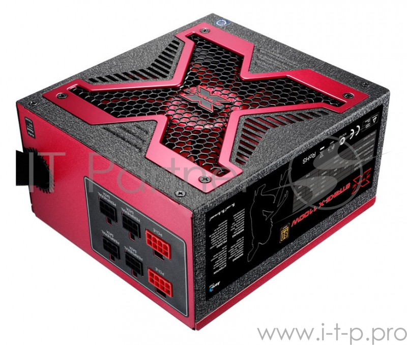 Блок питания Aerocool ATX 1100W Strike-X 1100 80+ gold (24+8+4+4pin) APFC 140mm fan 8xSATA Cab Manag RTL