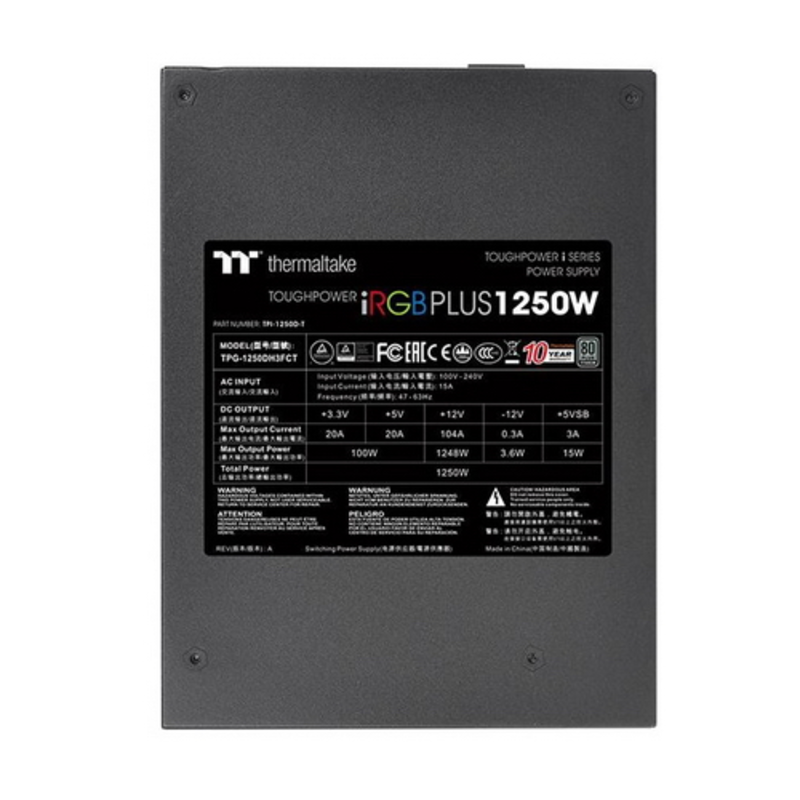 Блок питания Toughpower i Digital 1250 PS-TPI-1250DPCTEU-T /1250W/ATX 2.3 & EPS 2.92/A-PFC/14cm Riing Plus RGB fan/EU/80Plus Titanium