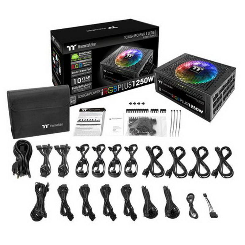 Блок питания Toughpower i Digital 1250 PS-TPI-1250DPCTEU-T /1250W/ATX 2.3 & EPS 2.92/A-PFC/14cm Riing Plus RGB fan/EU/80Plus Titanium