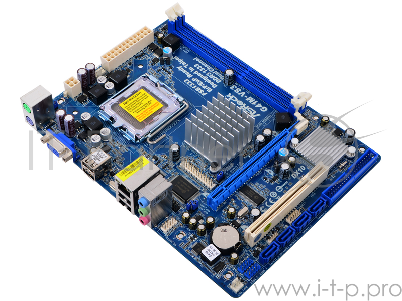 Материнская плата ASRock G41M-VS3 R2.0 RTL {S775, G41, DDR3 1333(OC), PCI-E, 6ch Audio, SATAII, mATX}