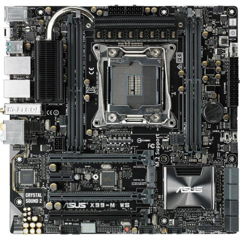 Материнская плата ASUS X99-M WS, LGA2011-V3,X99,MATX,4DIMM, RTL {5}
