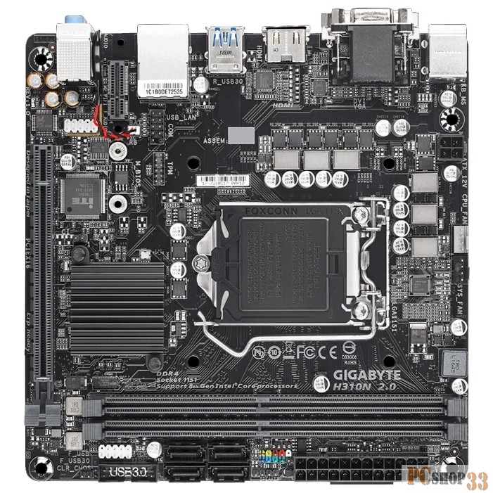 Материнская плата H310 S1151 MITX H310N V2.0 GIGABYTE