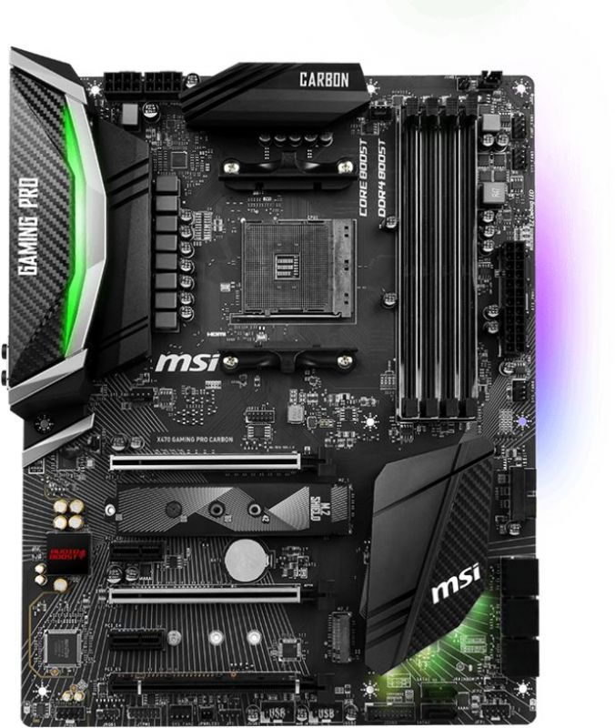 Материнская плата MSI X470 GAMING PRO CARBON Soc-AM4 AMD X470 4xDDR4 ATX AC`97 8ch(7.1) GbLAN RAID