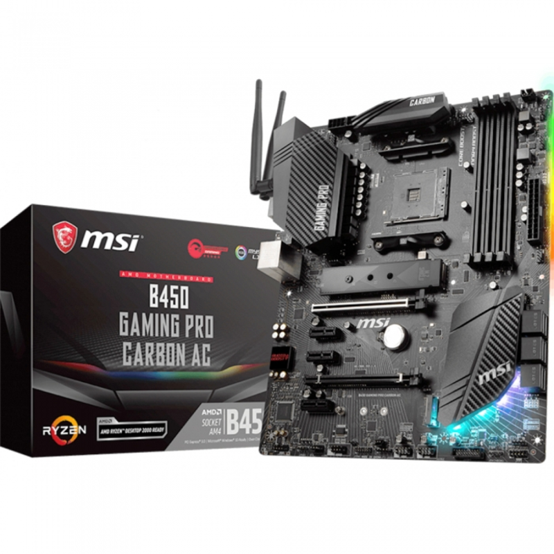Материнская плата AMD B450 SAM4 ATX B450 GAMING PRO CARBON AC MSI