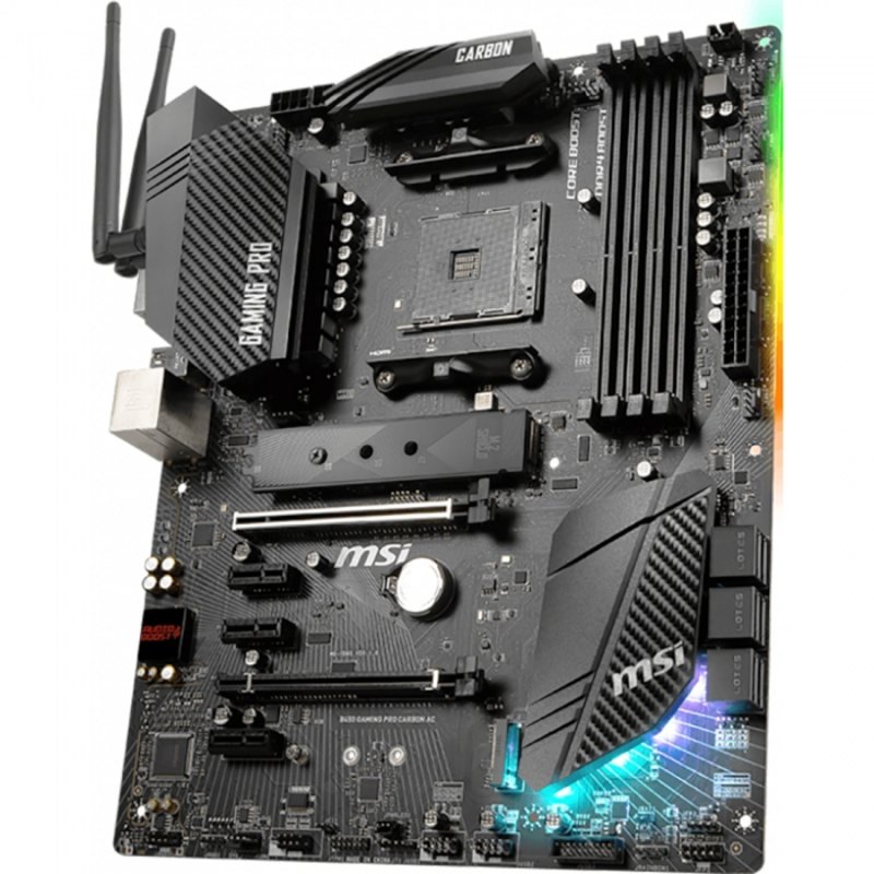 Материнская плата AMD B450 SAM4 ATX B450 GAMING PRO CARBON AC MSI