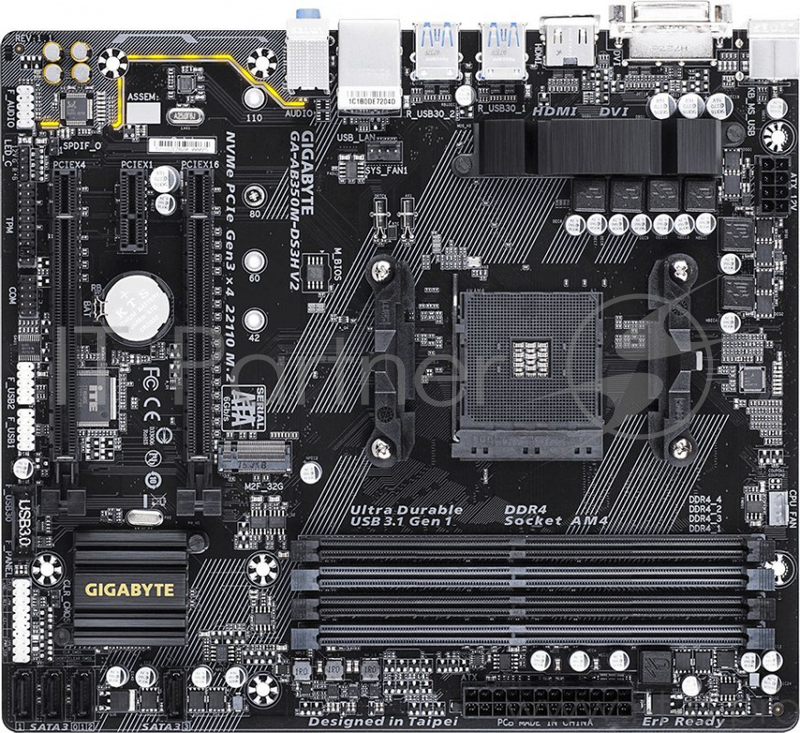 Материнская плата AMD B350 SAM4 MATX GA-AB350M-DS3H V2 GIGABYTE