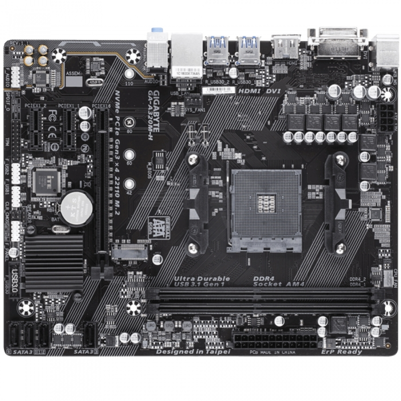 Материнская плата AMD A320 SAM4 MATX GA-A320M-H V1.1 GIGABYTE