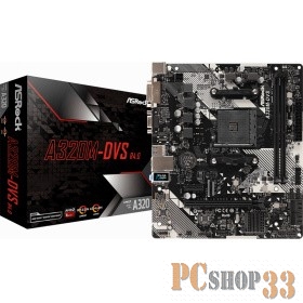 Материнская плата AMD A320 SAM4 MATX A320M-DVS R4.0 ASROCK