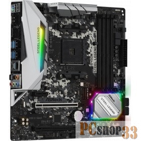 Материнская плата AMD B450 SAM4 MATX B450M STEEL LEGEND ASROCK