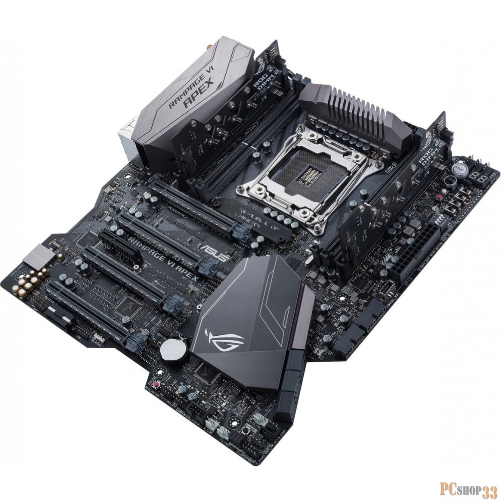 Материнская плата ROG RAMPAGE VI APEX, LGA2066,X299,2DIMM.2.U3.1,WIFI , RTL {5}