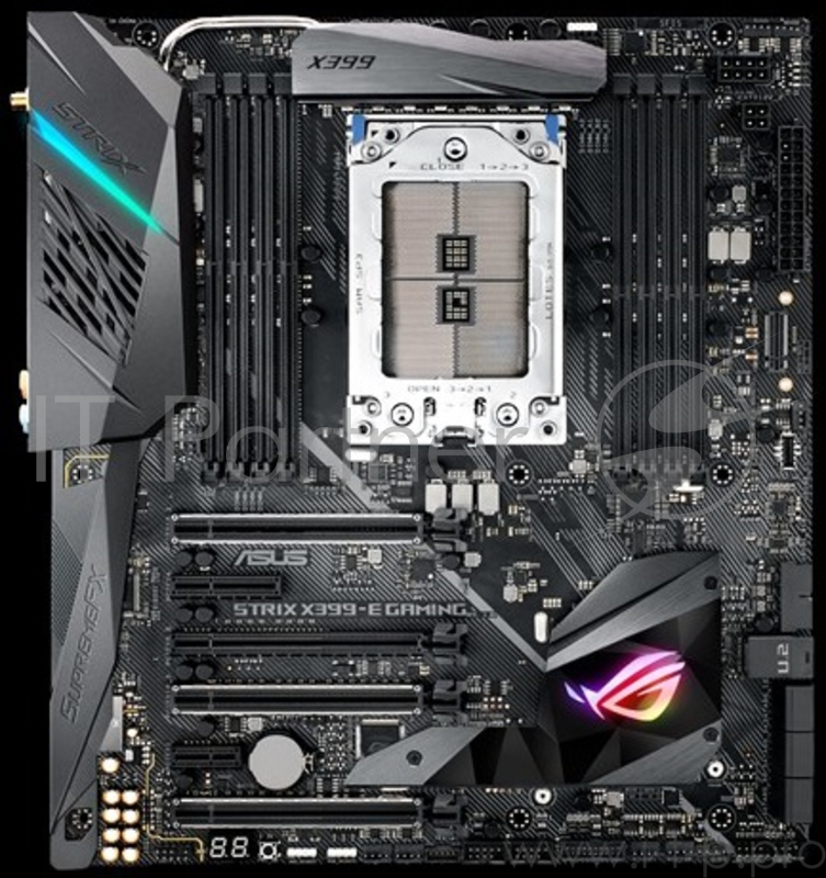 Мат. плата ASUS ROG STRIX X399-E GAMING <AMD X399, 8*DDR4, 4*PCIe 3.0x16, 1PCIe 2.0x4, 1*PCIe x1 SATA3, ATX, Retail>