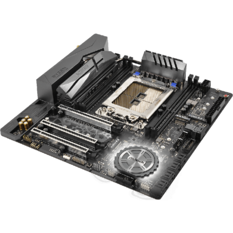 Материнская карта X399M TAICHI, Socket TR4, AMD X399, 4xDDR4-2667, 3xPCI-Ex16, 1xPCI-Ex1, 8xSATA3(RAID 0/1/5/10), 3xM.2, 1xU.2, 8 Ch Audio, 2xGLan, WiFi 802.11ac, (0+4)xUSB2.0, (9+4)xUSB3.1, 1xUSB3.1, 1xPS/2, mATX, RTL, {10}