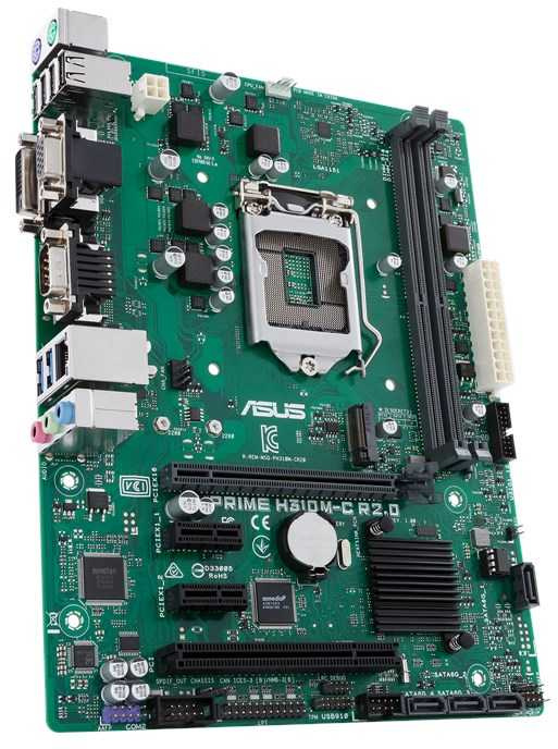 Материнская плата Asus PRIME H310M-C R2.0/CSM Soc-1151v2 Intel H310C 2xDDR4 mATX AC`97 8ch(7.1) GbLAN+VGA+DVI