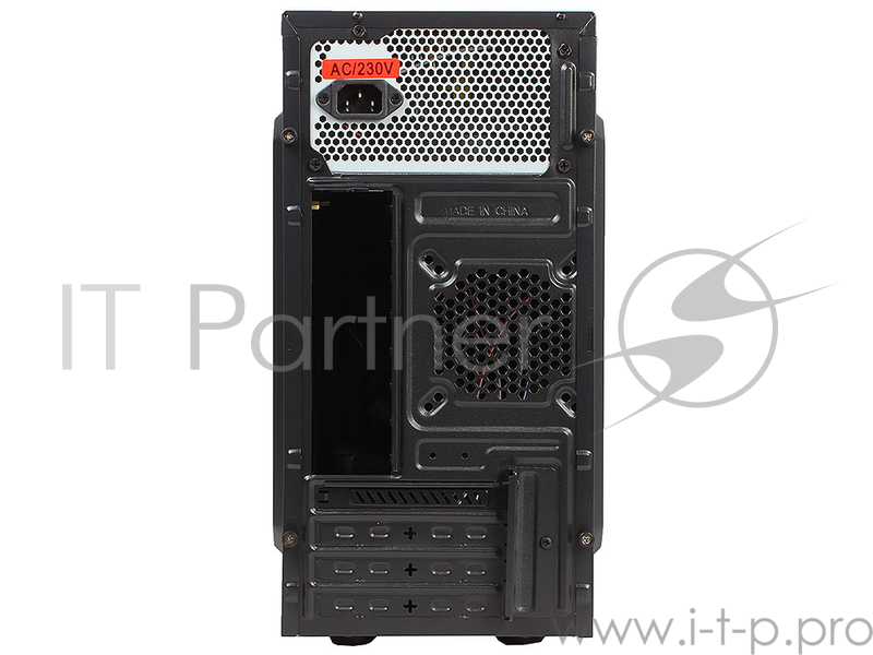 Корпус 3Cott 3C-MATX-R831, Black, mATX, блок питания 400 Вт, выходы USB 2.0x2, Audio+Mic, материал шасси класса A, SPCC толщиной 0.5mm