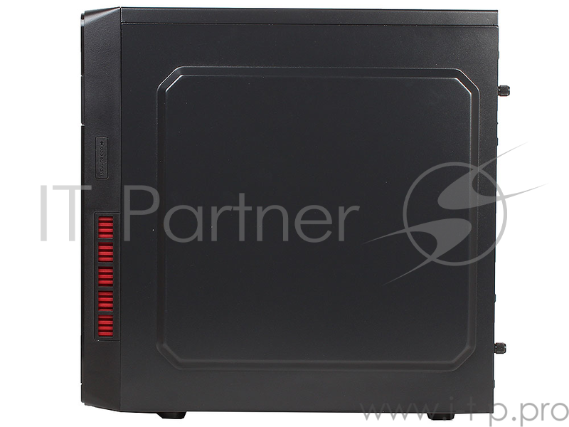 Корпус 3Cott 3C-MATX-R831, Black, mATX, блок питания 400 Вт, выходы USB 2.0x2, Audio+Mic, материал шасси класса A, SPCC толщиной 0.5mm