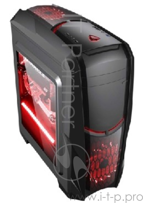 Корпус 3Cott PALADIN I , ATX, без БП, игровой, окно, 1х USB3.0 + 2х USB2.0, 1х 12см LED вент-р, ДхШхВ: 440*200*460мм