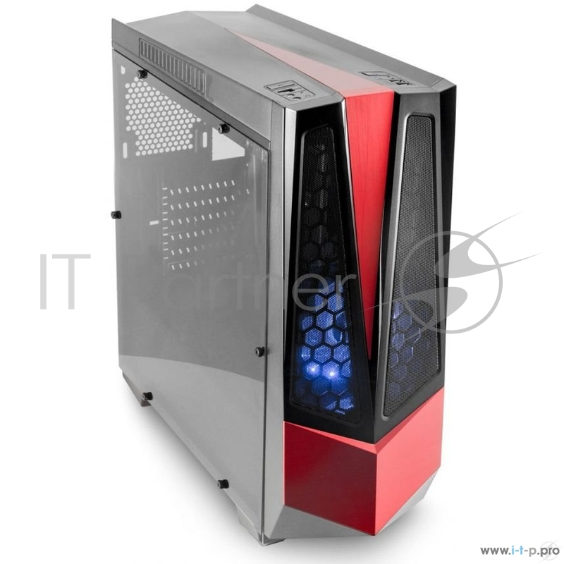 Корпус 3Cott G10 черный , ATX, без БП, игровой, 1x USB 3.0, 1x USB 2.0, окно, 2х 12см LED, (Г)450 * (Ш) 190 * (В) 485 мм.