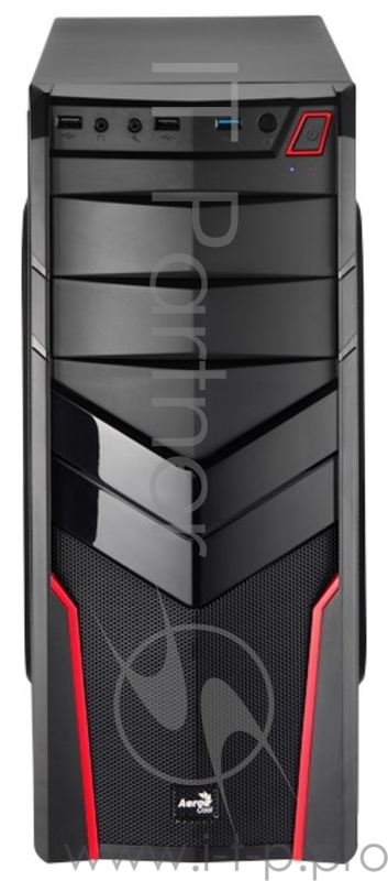 Корпус Aerocool V2X черный/красный без БП ATX 1x92mm 2xUSB2.0 1xUSB3.0 audio