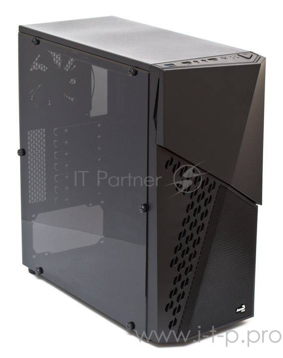 Корпус Aerocool CyberX Advance , ATX, без БП, ATX, без БП, 0,6мм, большое окно, USB3.0 x1, USB2.0 x2, дверца, SD-картридер, съемный фильтр от пыли, 3х