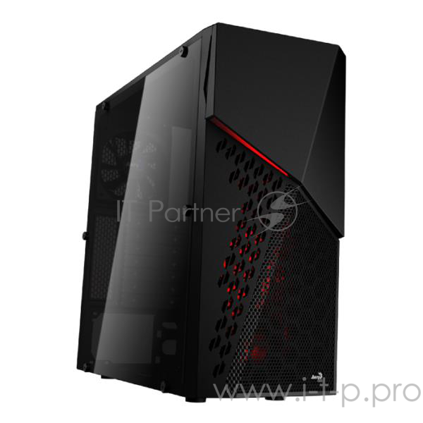 Корпус Aerocool CyberX Advance , ATX, без БП, ATX, без БП, 0,6мм, большое окно, USB3.0 x1, USB2.0 x2, дверца, SD-картридер, съемный фильтр от пыли, 3х