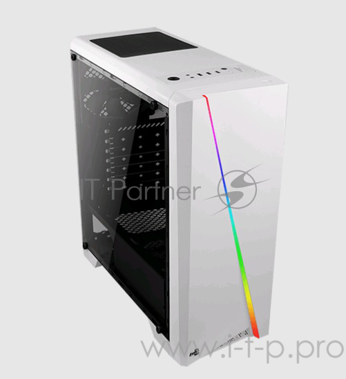 Корпус Aerocool Cylon White без БП, боковое окно, с Card Reader, ATX, белый