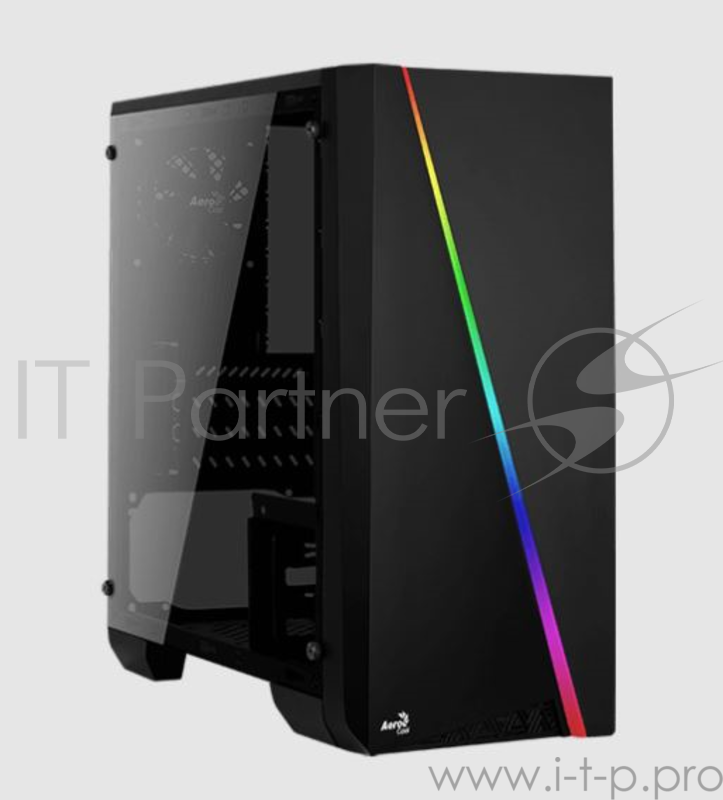 Корпус Aerocool Cylon Mini Tempered Glass, mATX, без БП, RGB-подсветка, закаленное стекло, 1x USB 3.0 + 1x USB 2.0