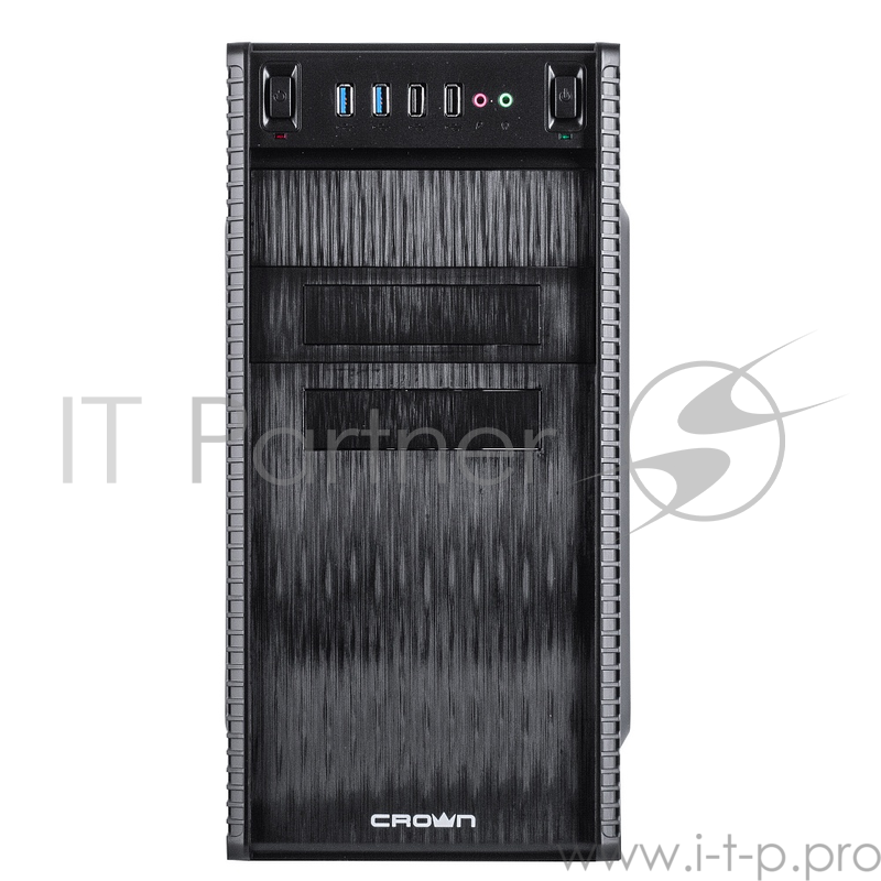 Корпус MiniTower CROWN CMC-403 black mATX w/o ( Office Тип: Mini Tower Стандарт МП: Micro ATX Стандарт БП: ATX Размер: 370*185*375 мм 0,4-0,5 мм SGCC Отсеки 5,25