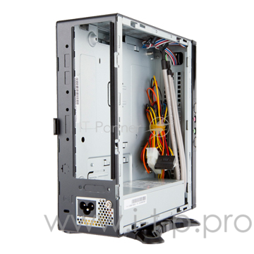 Корпус INWIN BQS660BL USB3.0 (Slim Chassis, Mini-ITX, 150W IP-AD150A7-2, 2xUSB3.0+Audio, черный, возможность крепления на монитор) <6121559>