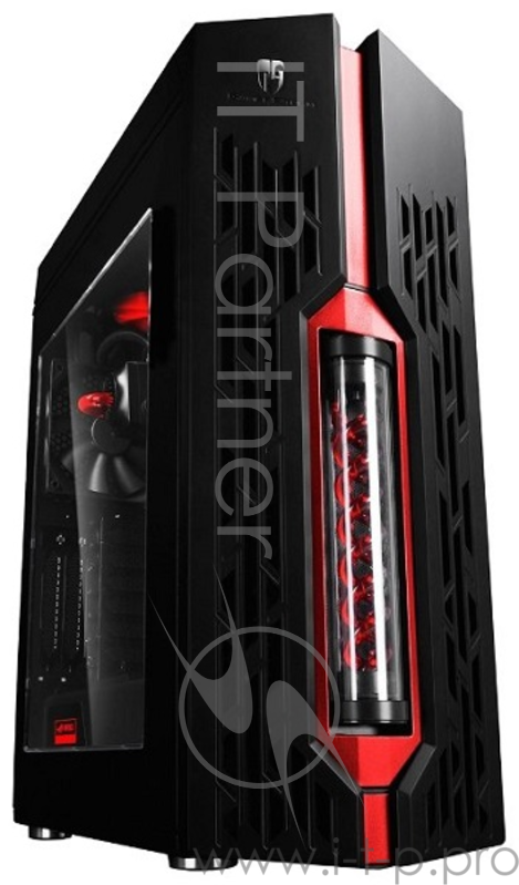 Корпус Deepcool GENOME ROG , ATX, без БП, боковое окно, черный, красная спираль, СВО и светодиодные ленты с пультом ДУ