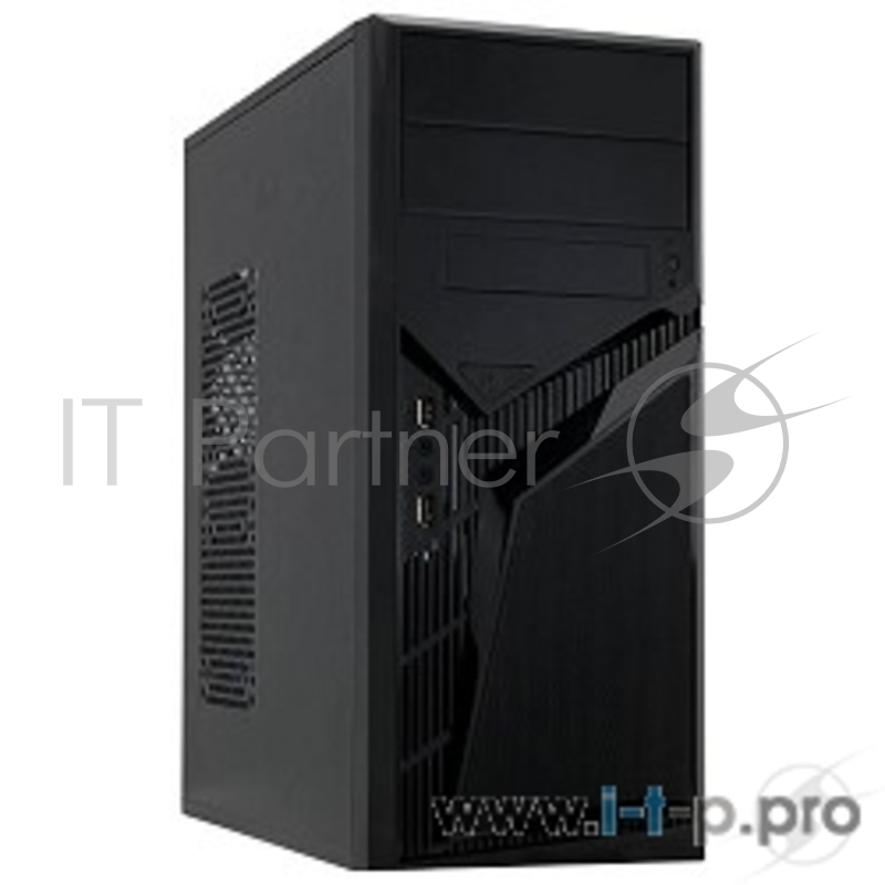 Корпус PowerCool S1007BK 2*USB 2.0 (w/o PSU)