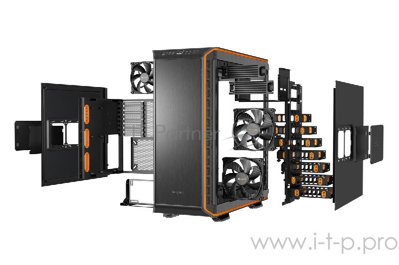 Корпус BE QUIET! Dark Base 900 Orange / E-ATX / 2x5.25, 7x3.5, 15x2.5 / black+orange